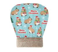 tplaotee Cat Cave Bed Perfect Shelter Merry Christmas Brown Capybara Kitten's Hideaways Cold Weather Self Warm Comfortable Cozy