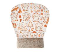 tplaotee Cat Sleeping Bag Bed Cave for Cats Retro White Elephant Orange Snowflake Christmas Pet Pad Sack Winter Self Heating Soft