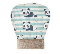 tplaotee Cat Sleeping Bag Bed Cave for Indoor Cats and Mini Dogs Playful Panda Soft Striped Blue and White Kitten's Hideaways Cold Weather Semienclosed Cozy