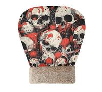 tplaotee Cat Sleeping Bag Bed Cave for Indoor Puppy and Cats Horror Fans Red White Skull Kitten's Mat Pad Sack Cold Weather Wrap Semienclosed Comfortable