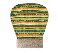 tplaotee Cat Sleeping Bag Bed Cave Perfect Shelter Orange Green Stripe Pattern Doodle Art Pet Tunnel Hideout Nest Winter Self Warm Cozy Plush