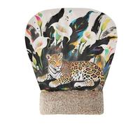 tplaotee Cat Sleeping Bags for Puppy Dog Cats Boho Style Leopard White Calla Lily Kitten's Mat Pad Sack Winter Self Heating, Comfortable, Washable