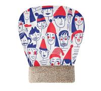 tplaotee Cave Cat Bag Bed for Cats and Small Dog Pattern of People Happy Face Blue Red Tunnel Hideaway Winter Self Warm, Comfortable, Washable