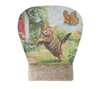 tplaotee Cave Cat Bag Bed for Indoor Cats or Small Dogs Cat Chasing A Colorful Butterfly in The Yard Pet Calming Nest Cold Weather Wrap Semienclosed Comfortable Cozy