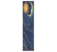 tplaotee Celestial Sun and Moon Boho Skateboard Grip Tape Tear-Proof Longboard Grip Tape Tear-Proof Cruiser Skateboard 33×9 Inch