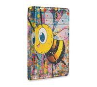 tplaotee Chic Bee leather thin wallet for women slim With Cash Slot RFID Blocking wallet card holder for Men and Women