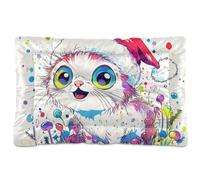 tplaotee Chic Ragdoll Cat Washable Pet Bed Mat Soft Comfortable Anti-Slip Bottom Kennel Pad for Medium/Large Dogs 36" x 24"