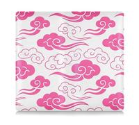 tplaotee Chinese Auspicious Cloud Pattern White Hot Pink Leather Toursuit car registration and insurance card holder Glove Box Organize for Cards, Essential Document Driver License
