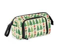 tplaotee Christmas Nutcracker Soldier Pine White Pencil pouching Large Capacity Box Organizer Lightweight for College Student High School Supplies