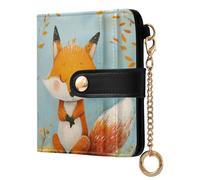 tplaotee Chubby Fox Perfect with A Little Girl Ladies Lightweight Foldable Wallet Convenient PU Leather Wallet for Men Women Travel