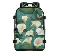 tplaotee Clean Design Computer Backpack Chic Calla Lily Turquoise