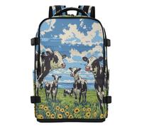 tplaotee College Backpack Clean Design Laptop Backpack For Men 15.6 Laptop Bag for Women & Men Outing Work Family Travel 20L Cows on The Prairie Cartoon Anime