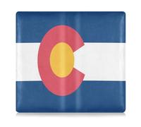 tplaotee Colorado State Flag Co Blue Red Leather Car Registration and Insurance Holder Car Essentials for Driver License, Cards & Essential Documents