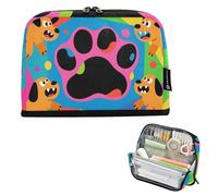 tplaotee Colorful Cartoon Dogs Pencil Case Box Large Capacity Makeup Bags Multifunctional Case Pencil Holder for Men Preppy School Supplies estuches para lapices