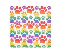 tplaotee colorful dog footprints Magic Make up Pouchs Cloth Travel Bag Organizer Wrap Camera Lens Cloth Wrapper Organizer Bags For Women Size 21.7x21.7in