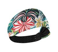 tplaotee Colorful Summer Hawaiian Flowers Non-Slip? headbands for women's hair Elastic sweaty bands for Cycling Running washing face washing face