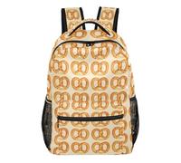 tplaotee Crunchy Pretzel Snack Food Cream Pattern backpack accessories for kids with chest strap bookbag for boy mochilas para ni?as de 12 a?os