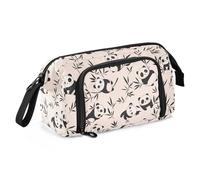 tplaotee Cute Animal Panda bamboos Beige Pencil Case Large Capacity Girls Pencil Case Lightweight for Adults Preppy School