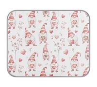 tplaotee Cute Valentine Gnomes Hearts Summer Cooling pet pad Self Cooling Cold mat for Kitten Indoor Cats pet Summer Manta refrescante para perro M