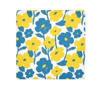 tplaotee cute yellow blue flowers Magic Makeup Travel Case Cloth Travel Bag Organizer Wrap Camera Lens Cloth Wrapper Organizer Bags For Women Size 21.7x21.7in