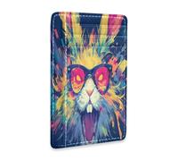 tplaotee Dark Gothic Aesthetics Terror Rabbit leather womens wallet slim With ID Window RFID Blocking credit card holders for Men and Women