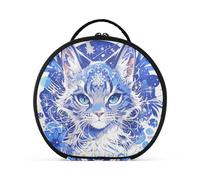 tplaotee delicate cartoon Caracal cat Cosmetic Bags Travel-Size Accessories Zipper Large Capacity Travel Cosmetic Bag with adjustable dividers 11 IN