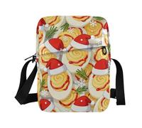 tplaotee Devil Egg Merry Christmas White small messenger bag for men Shoulder Crossover Bag Purse For Teens Handbag For Travel Adjustable Strap for Shopping Shopping Outdoor Daily