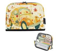 tplaotee Doodle-style Cartoon Cute Car Flower Colorful Pencil Box Large Capacity Makeup With Slot Case Pencil Holder for Adults School Supplies lapiceras para mujer