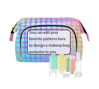 tplaotee Dots Rainbow Colorful Mystery Cosmetic Bag personalize Essentials Makeup Period Bag for Toiletry Travel, dots rainbow colorful mystery, One Size