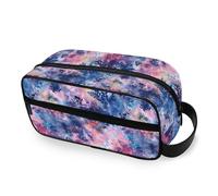 tplaotee Dye Portable Makeup Bags with hanging hook Zipper Make Up Bags For Women with Compartments & Handle