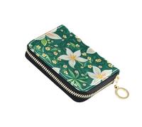 tplaotee Easter Lily Happy Easter leather wallet card holder women with Cion Purse RFID Blocking card holder men with zipper carteras para hombre