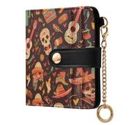 tplaotee Ethnic Tribes Bohemian Elements Ladies PU Leather Bifold Wallet Cute Everyday PU Leather Wallet for Women Boys Girls