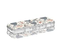 tplaotee Fairy Tale Cute Fancy Rats Designed Pencil Storage Box Clear 2 Layer Pencil Containers For School With Snap And Lid