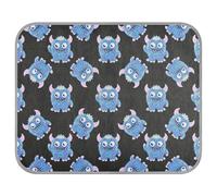 tplaotee Fake Glitter Cartoon Monster Black Summer Summer Dog Cooling Self Cooling mats for Dogs for Doggie Cats Outdoor Unique Manta refrescante para perro M