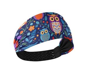 tplaotee Fall Owl Cute Barnyard Bird Cooling soft headbands Elastic head sweat bands for women for Workouts Workouts washing face washing face