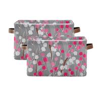 tplaotee Finland Lily Of The Valley Gray storage baskets,collapsable and waterproof storage bin with sturdy handle organizing 20 qt 20 qt 2 Piecing for store clothing