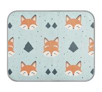 tplaotee Fox Face Animal Blue Summer Cooling Pads Self Cooling ice pad for cat Cozy Sleeping Cordless esterilla refrescante para Perros M