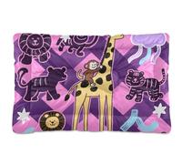 tplaotee Funny Giraffe Monkey Purple Pink Gingham Washable Pet Bed Mat Soft Comfortable Anti-Slip Bottom Dog Cat Bed for Large Jumbo Medium Small Dogs 36" x 24"