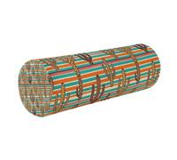 tplaotee Funny Leopard Cactus Turquoise Decorative Plush Bolster Pillow (Scenario) Cylinder Accent Pillow Massage Table Cushion Pad Foam Round Bolster Cover with Zipper