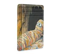 tplaotee Funny Mummy Ancient Tomb leather slim wallet With Cash Slot RFID Blocking small card wallet woman for Men and Women