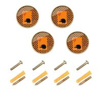 tplaotee Funny Porcupine Balloon Orange and Black Cabinet Door Knobs Knobs and Pulls 1.26 Inch (32mm) Dresser Drawer Pulls for Kitchen 4 Pack