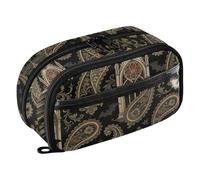 tplaotee Gothic Bohemian Peasant Style Easy To Organize Stationery Organizer Pencil Case With Compartments for College Student Teen Adults