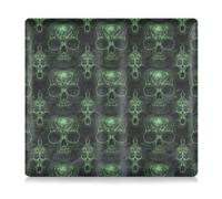 tplaotee Gothic Skull Pattern Green Pu Leather Car Registration and Insurance Holder Wallet Accessories Case for Documents, Cards, License