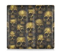 tplaotee Gothic Skull Pattern Yellow Pu Leather Toursuit car registration and insurance card holder Essential Wallet Case for Cards, Essential Document, Driver License Vehicle Paperwork