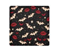 tplaotee Gothic Style Darkness Red Lips Protective Makeup Bag Cloth Travel Organizer Wrap Camera Lens Cloth Wrapper Makeup For Women Size 21.7x21.7in