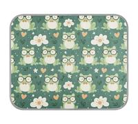 tplaotee Green Cute Frogs Glasses Spring Summer Cooling pad for Dog Self Cooling cat beds for Indoor for Chicken Outside cat Summer cama refrescante para Perros M