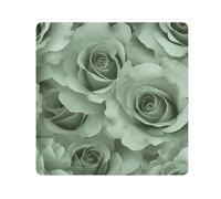 tplaotee Green Valentine roses Magic Self-Adhesive Make Up Bag Pouchs Cloth Make Up Organizers Wrap Camera Lens Cloth Wrapper Cosmetic Organizers For Travel Size 21.7x21.7in