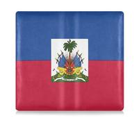 tplaotee Haiti Flag Haitian National Blue Red Pu Leather Car Registration and Insurance Holder Automobile Wallet Case Organizer for Cards, Essential Document Driver License