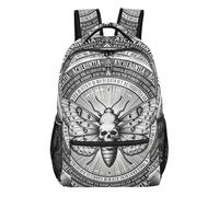 tplaotee Halloween Gothic Deaths Head Insect 16 inch backpack with big books bag for boys mochila para ni?os, Halloween Gothic Deaths Head Insect, M