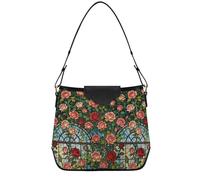tplaotee Hawaii Hibiscus Flowers Tropical Leaves Shoulder Bag for Woman Women's Trendy Purses with Removable Straps for, Gardener Vintage Leaves and Flowers Rose, One Size